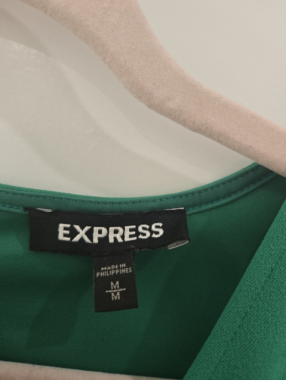 Express Emerald Green V-Neck Tie-Waist Jumpsuit - Picture 6 of 12